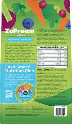 ZuPreem Smart Selects for Parrots & Conures (Medium to Large Birds)