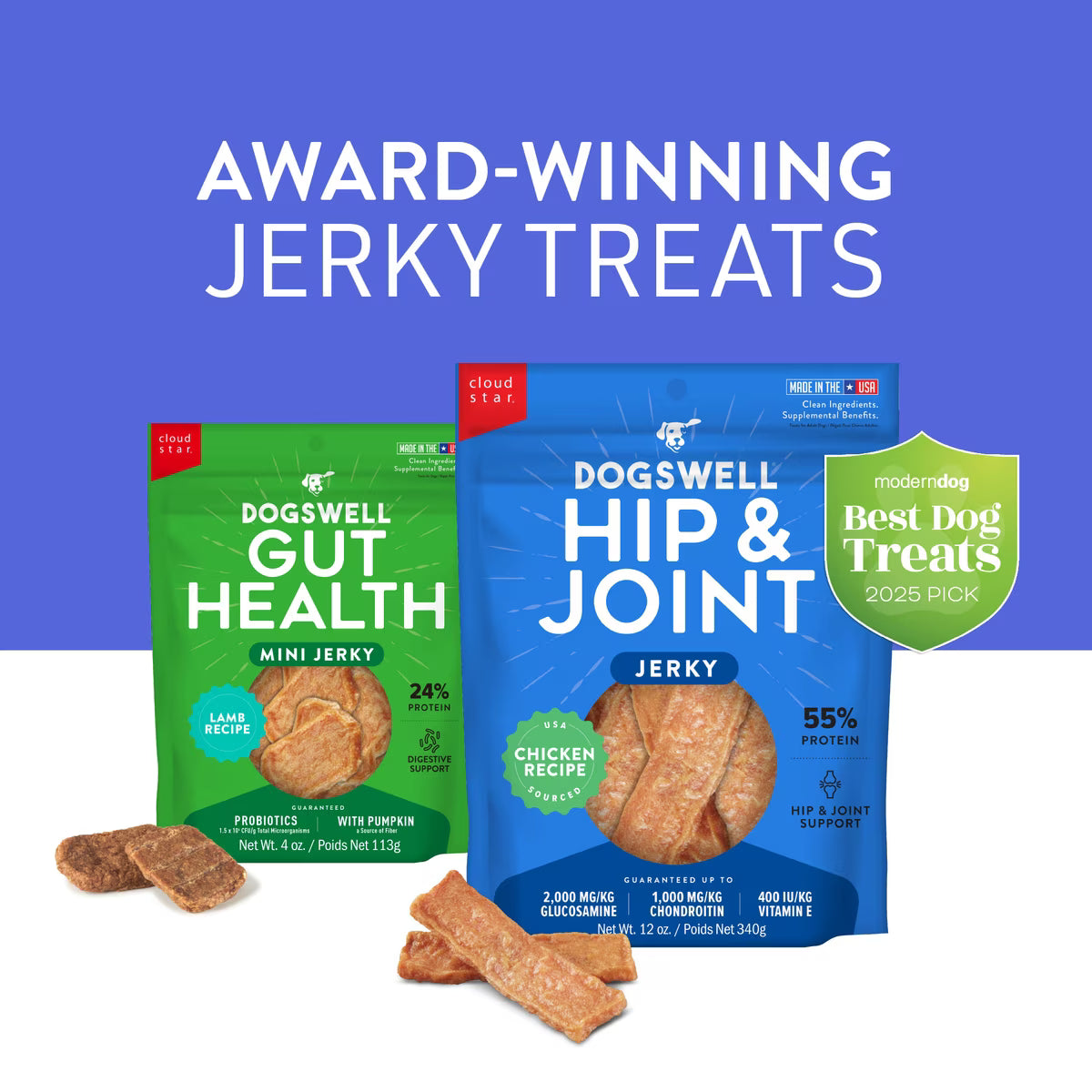 Dogswell Gut Health Mini Jerky Lamb