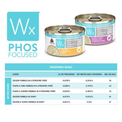 Weruva Wx Phos Focused Tilapia & Chicken Formula in a Hydrating Purée For Cats