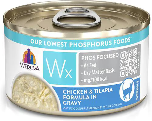 Weruva Wx Phos Focused Chicken & Tilapia Formula in Gravy For Cats