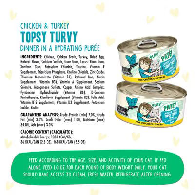 Weruva BFF Cat Play Pate Chicken & Turkey Topsy Turvy