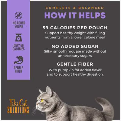 Tiki Cat Solutions Mousse Wet Cat Food Light Chicken Turkey & Pumpkin