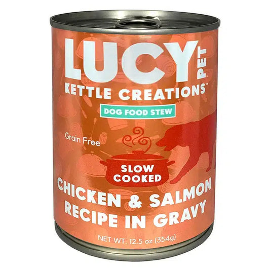 Lucy Pet Chicken & Salmon Recipe in Gravy for Dogs