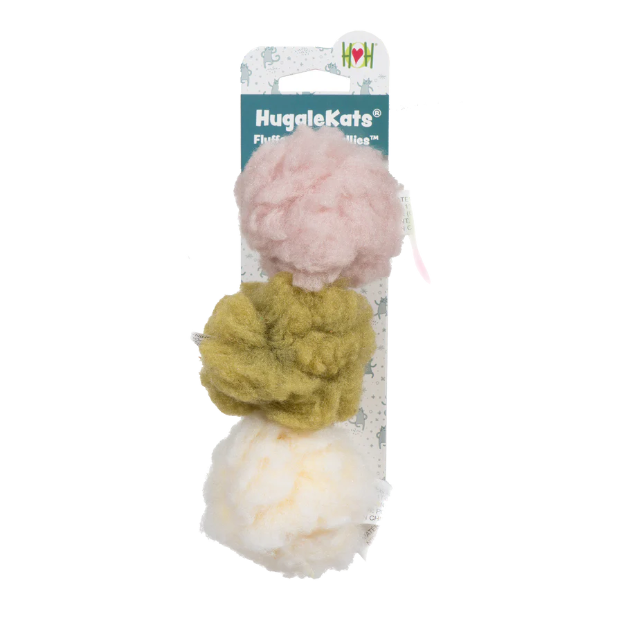 HuggleHounds HuggleFleece FlufferFleece Flufferific Balls For Cats