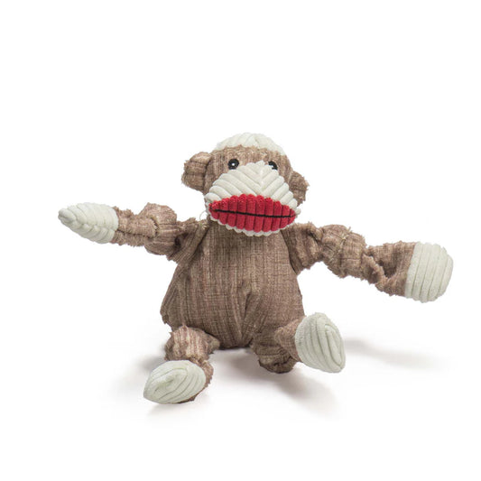 HuggleHounds Stuey Sock Monkey Knottie Dog Toy