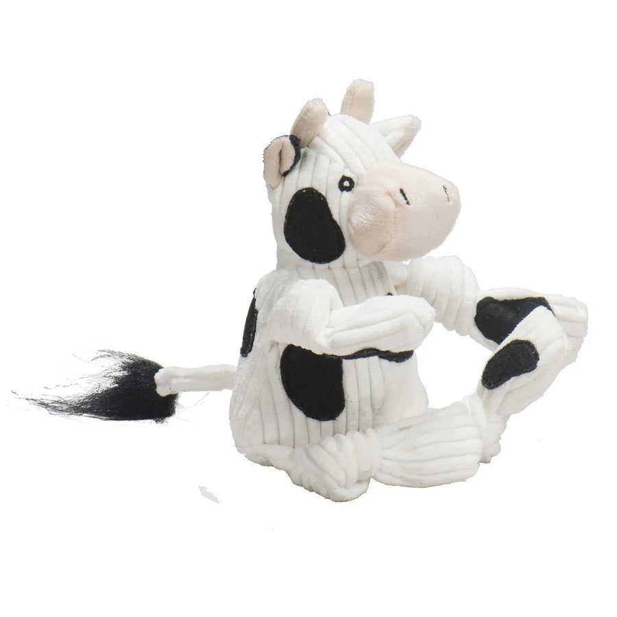 HuggleHounds Dottie Cow Knottie Dog Toy