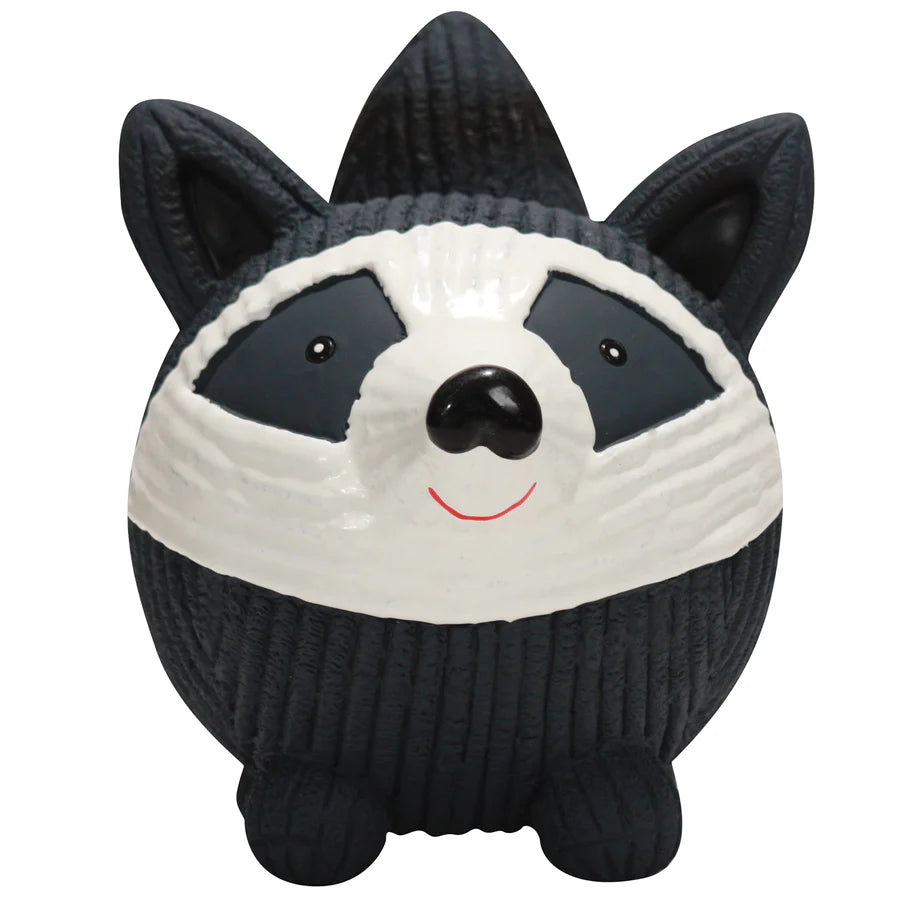HuggleHounds Reggie Raccoon Ruff-Tex Dog Toy