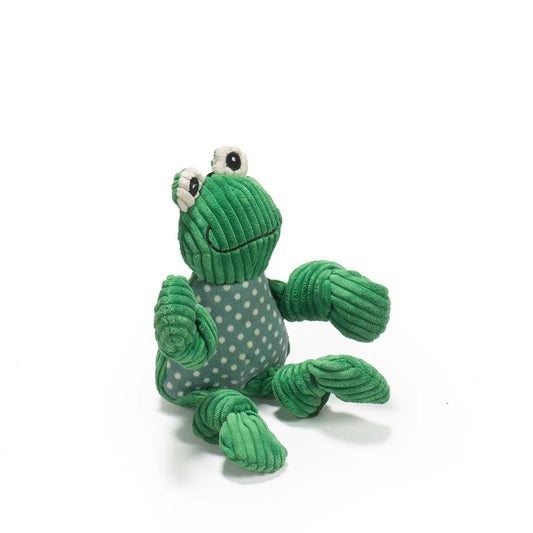 HuggleHounds Fergie Frog Knottie Dog Toy