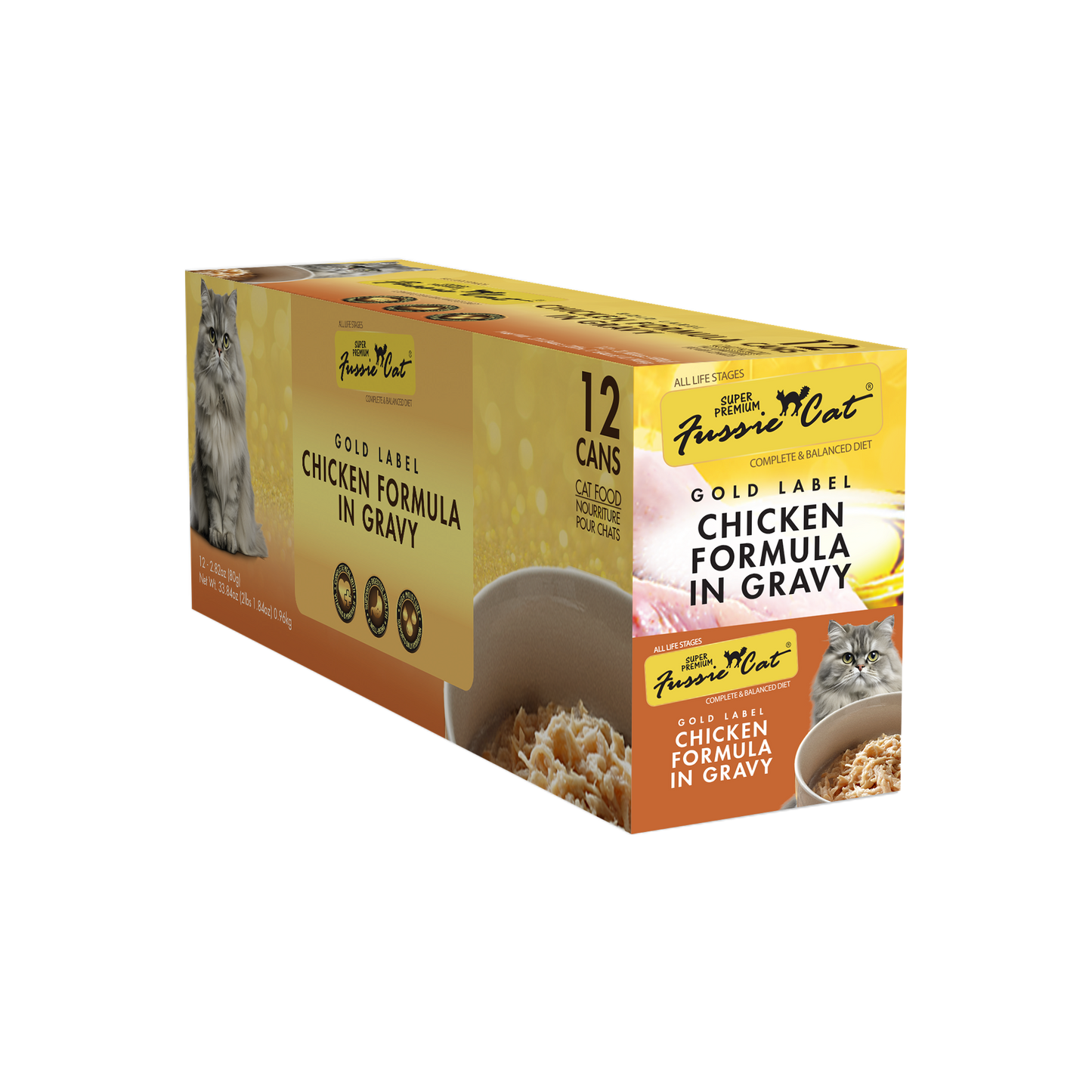 Fussie Cat Gold Super Premium Chicken in Gravy Canned Cat Food