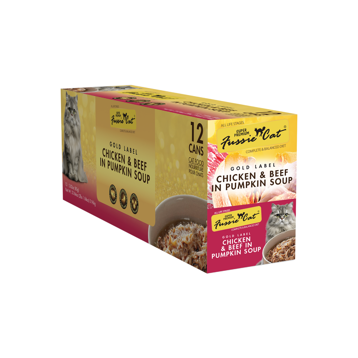 Fussie Cat Gold Super Premium Chicken & Beef Canned Cat Food
