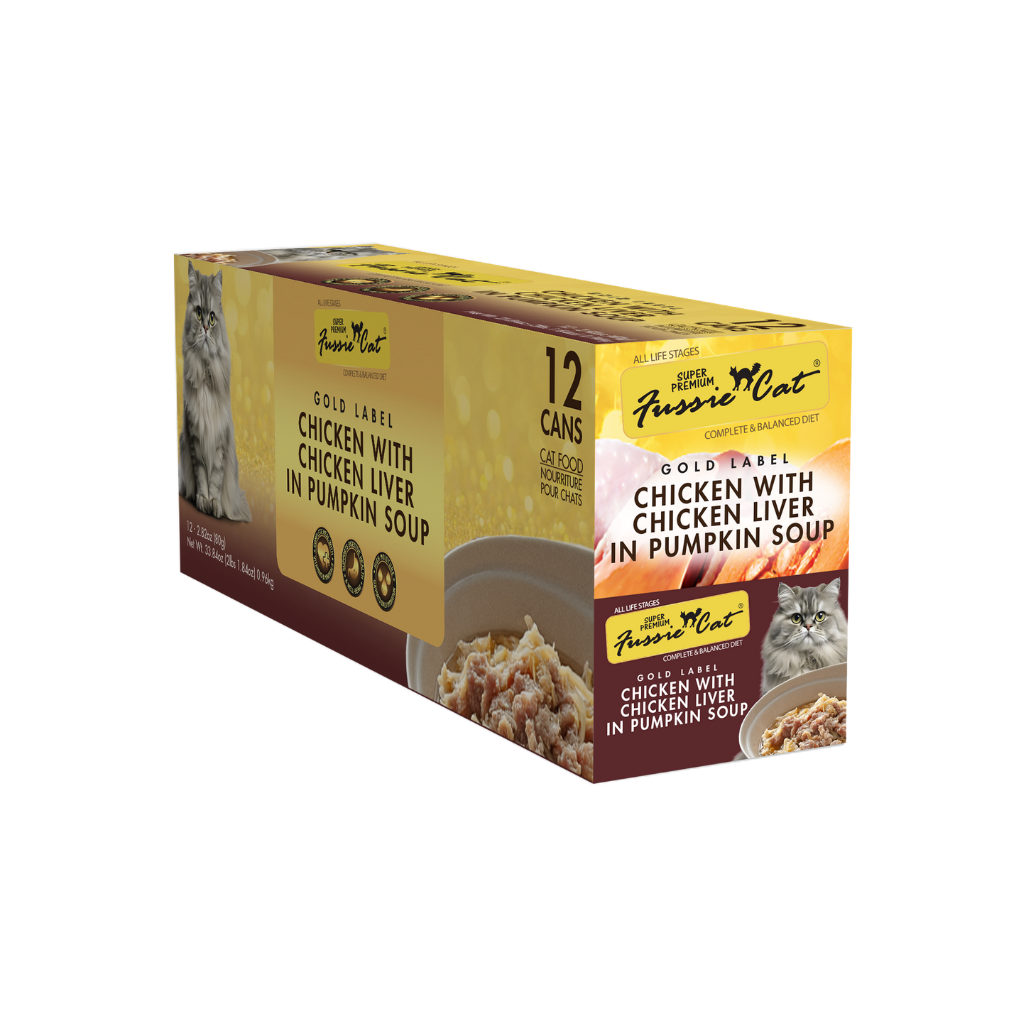 Fussie Cat Gold Super Premium Chicken & Chicken Liver Canned Cat Food