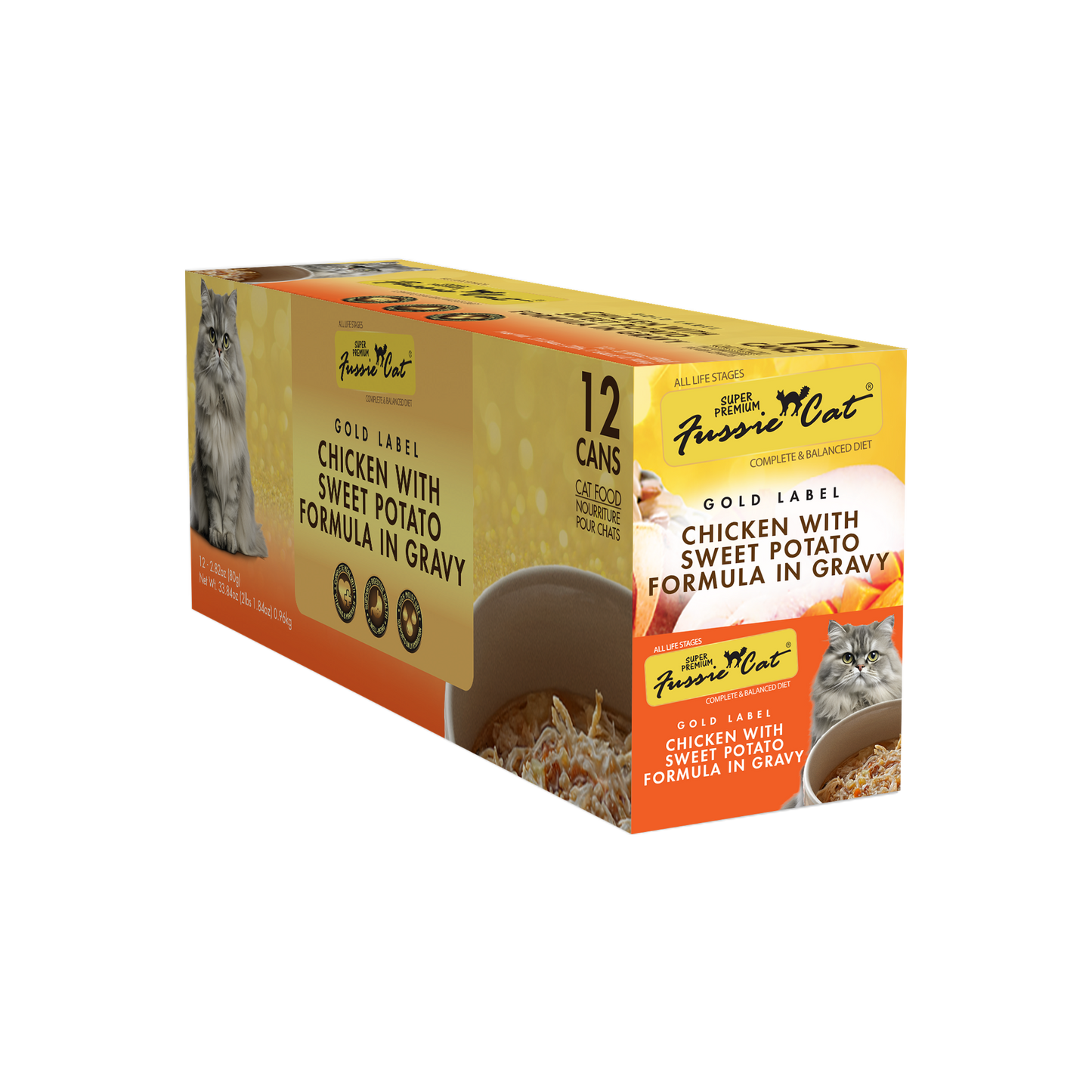 Fussie Cat Gold Super Premium Chicken with Sweet Potato in Gravy Canned Cat Food