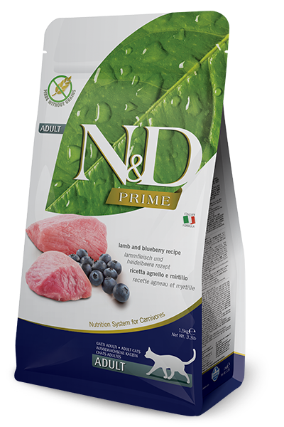 Farmina Natural & Delicious Prime Lamb and Blueberry Formula Dry Cat Food