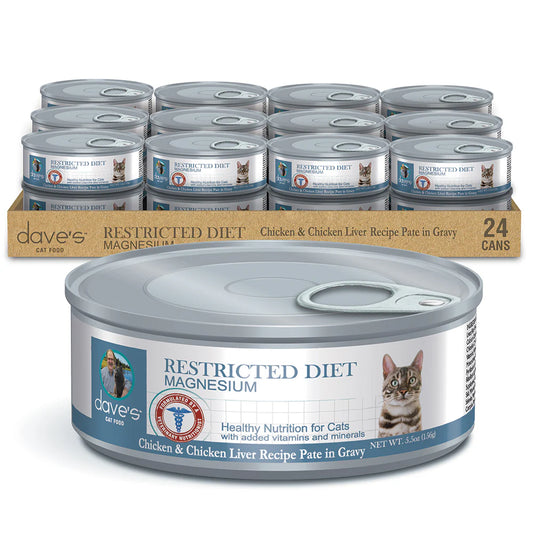 Dave's Pet Food Restricted Diet Magnesium Chicken Pate Recipe in Gravy Canned Cat Food