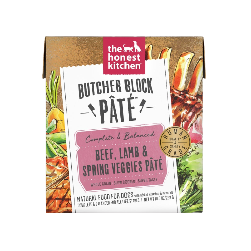 The Honest Kitchen Butcher Block Beef, Lamb & Spring Veggies Pate for Dogs