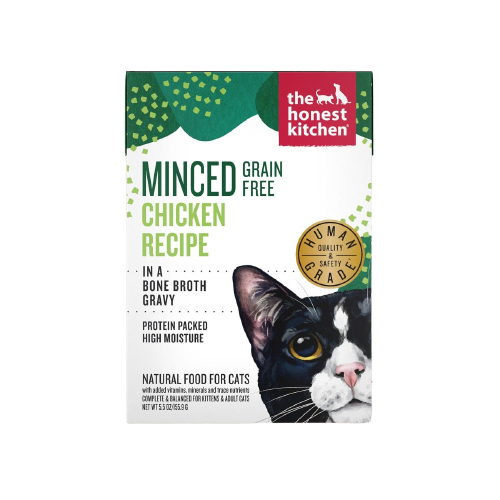 The Honest Kitchen Cat Minced Chicken Recipe in Bone Broth Gravy