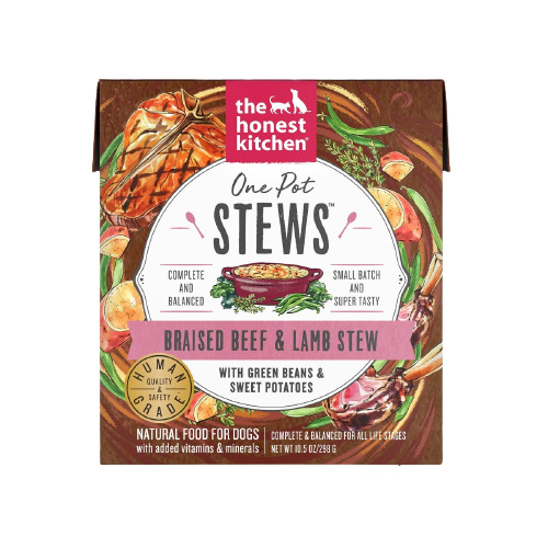 The Honest Kitchen One Pot Stew Braised Beef & Lamb Stew with Green Beans & Sweet Potatoes for Dogs