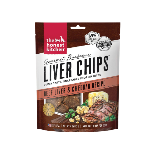 The Honest Kitchen Beef Liver & Cheddar Recipe Gourmet Barbecue Liver Chips For Dogs