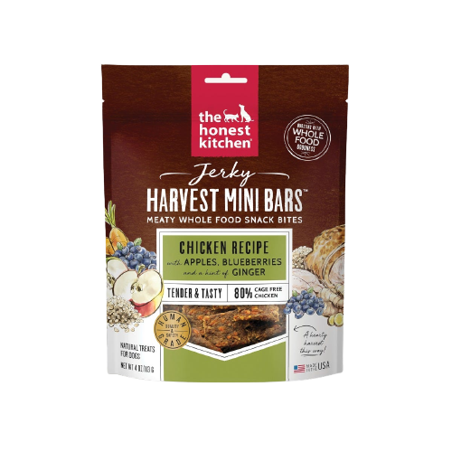 The Honest Kitchen Jerky Harvest Mini Bars - Chicken Recipe With Apples & Blueberries