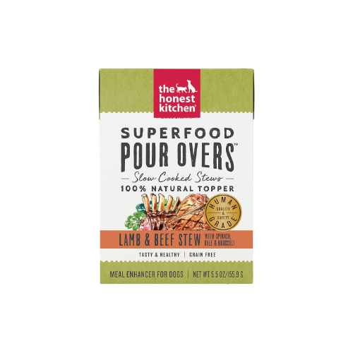 The Honest Kitchen Superfood Pour Overs Lamb & Beef Stew with Spinach, Kale, & Broccoli Dog Food