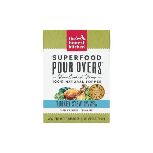 The Honest Kitchen Superfood Pour Overs Turkey Stew with Spinach, Kale, & Broccoli Dog Food