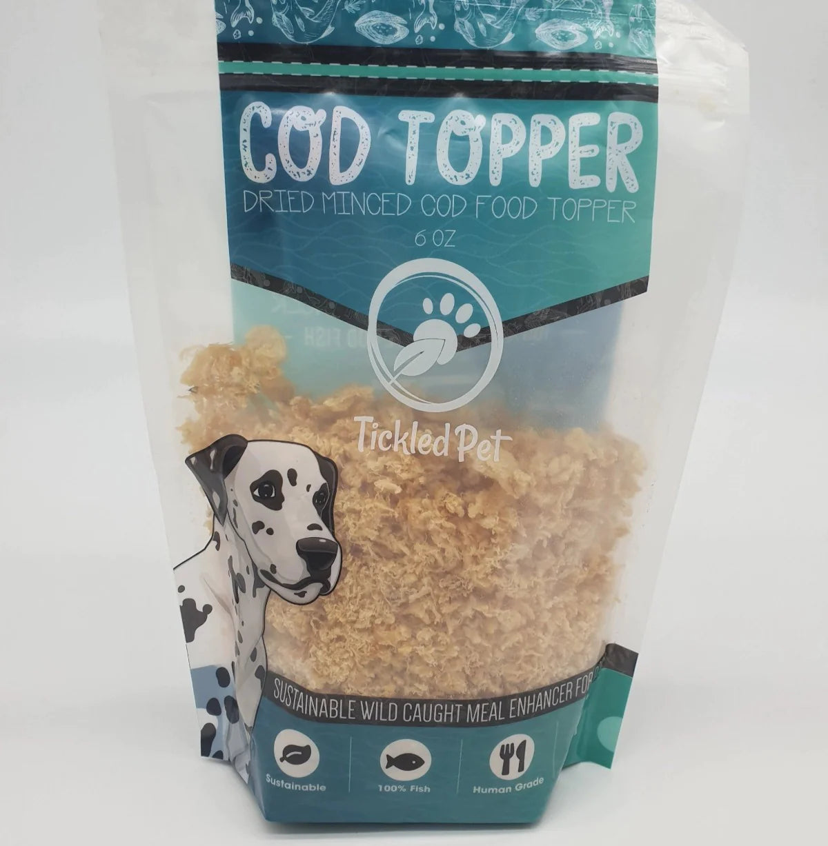 Tickled Pet Dried Cod Food Topper For Dogs