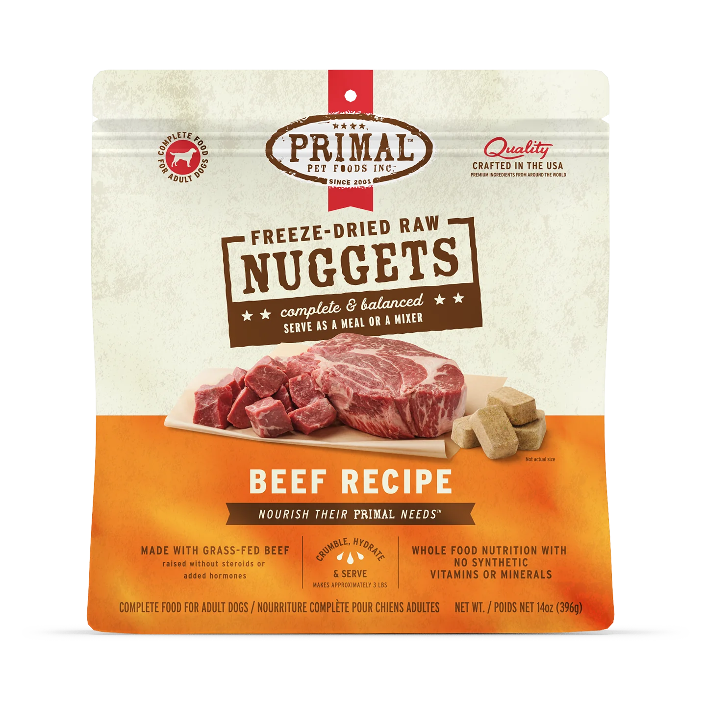 Primal Freeze-Dried Beef Nuggets for Dogs
