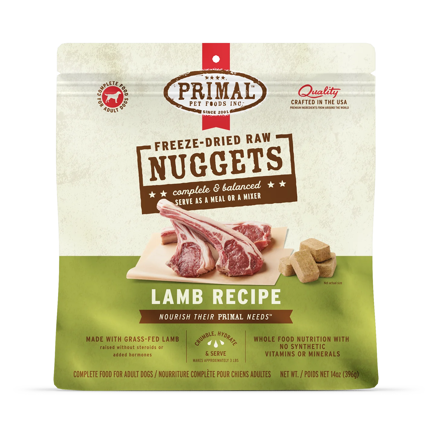 Primal Freeze-Dried Lamb Nuggets for Dogs