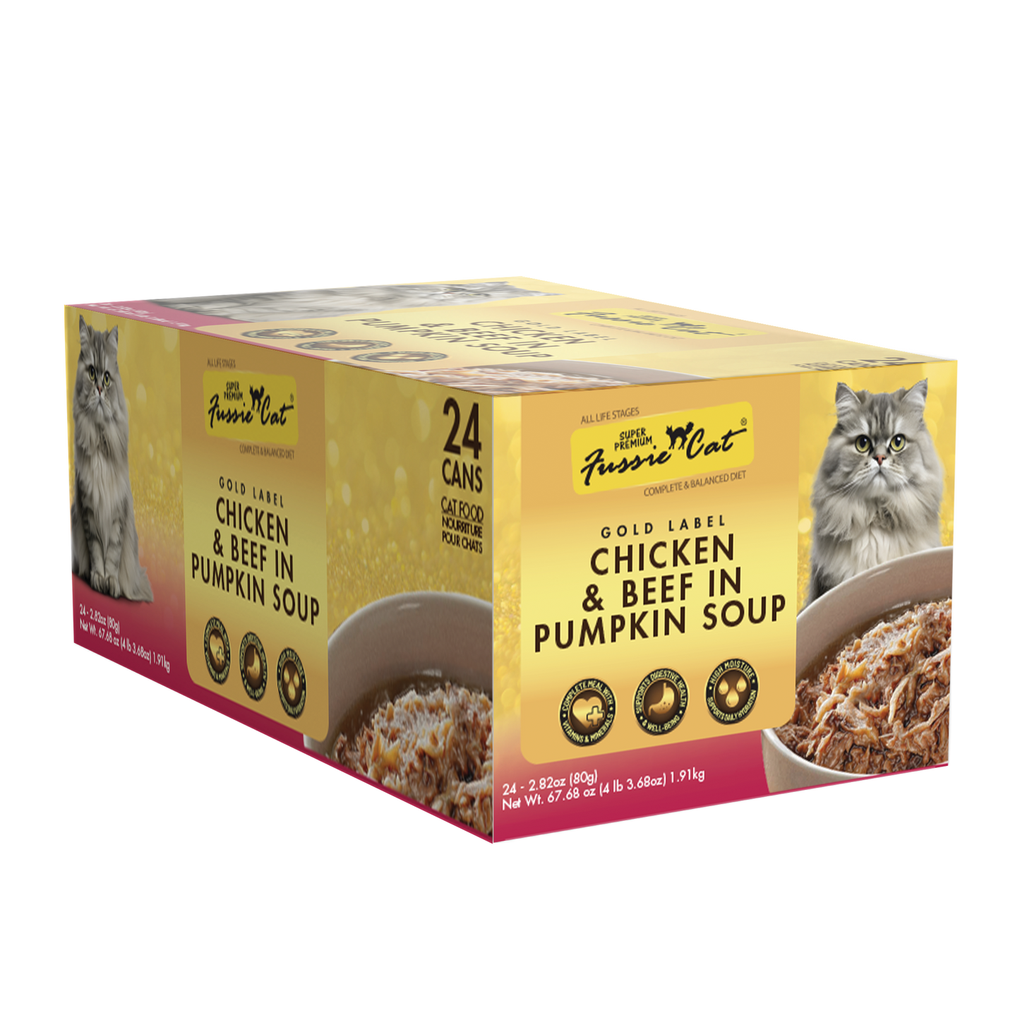 Fussie Cat Gold Super Premium Chicken & Beef Canned Cat Food