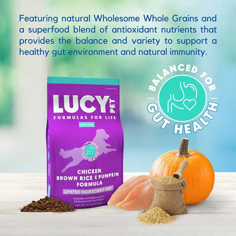 Lucy Pet  Chicken, Brown Rice & Pumpkin LID for Dogs