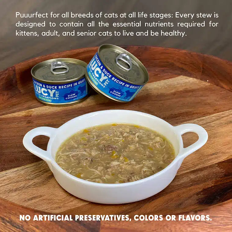 Lucy Pet Chicken & Duck Recipe in Gravy for Cats