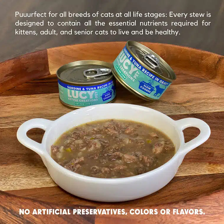 Lucy Pet Sardine & Tuna Recipe in Gravy for Cats