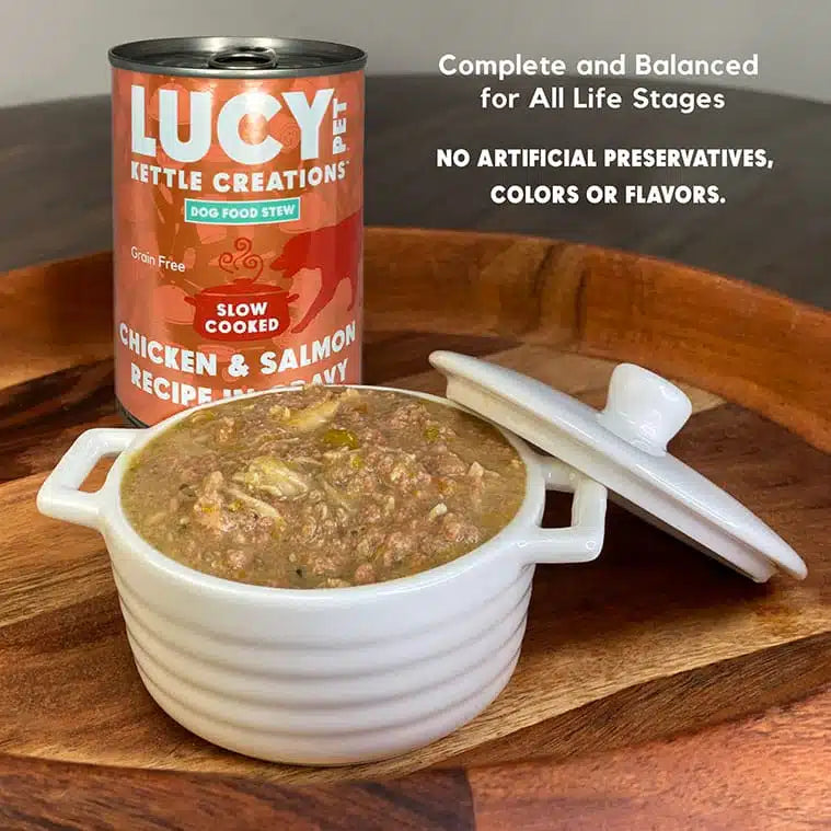 Lucy Pet Chicken & Salmon Recipe in Gravy for Dogs