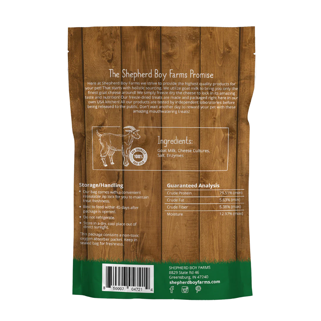 Shepherd Boy Farms Freeze-Dried Goat Cheese for Dogs