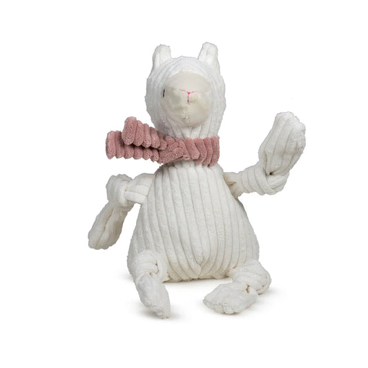HuggleHounds Lillie Llama Knottie Dog Toy