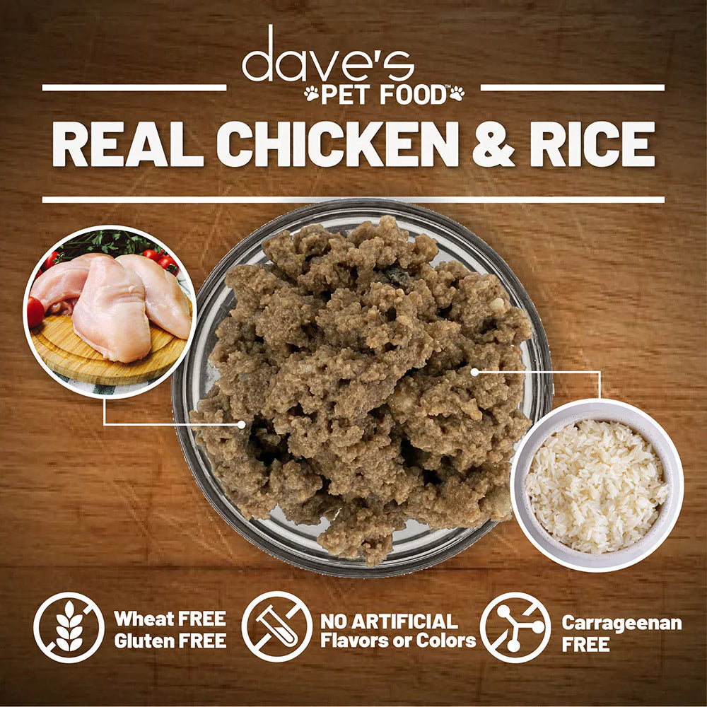 Dave's Pet Food Restricted Diet Bland Chicken and Rice Canned Dog Food
