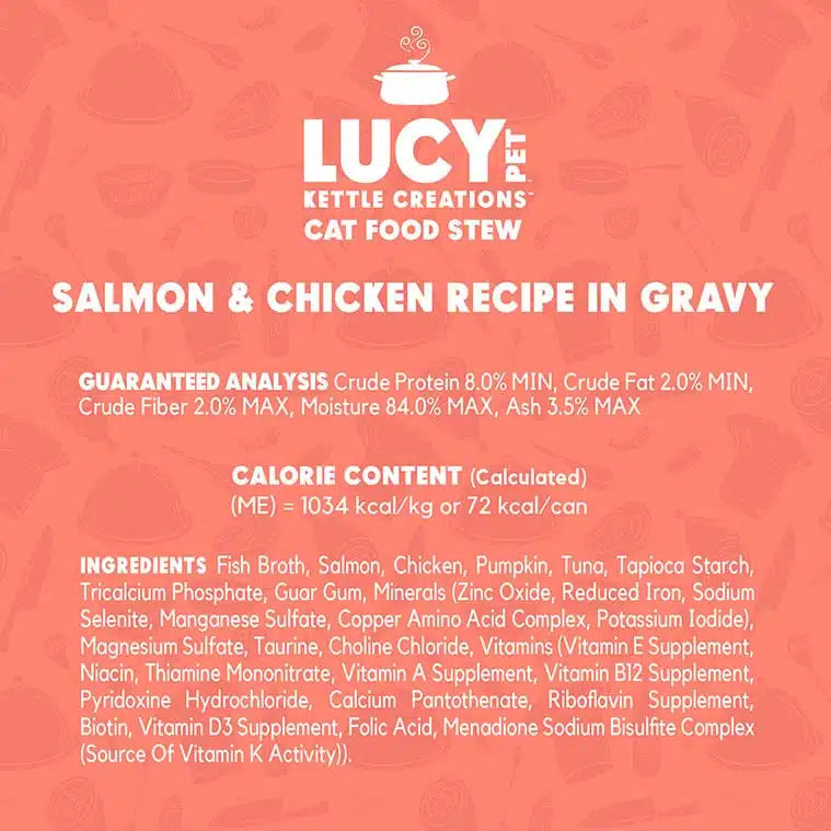 Lucy Pet Salmon & Chicken Recipe in Gravy for Cats