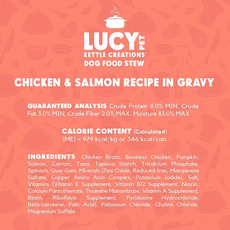 Lucy Pet Chicken & Salmon Recipe in Gravy for Dogs