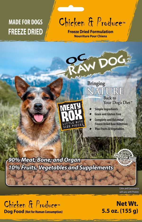 OC Raw Dog Freeze Dried Chicken & Produce Nuggets