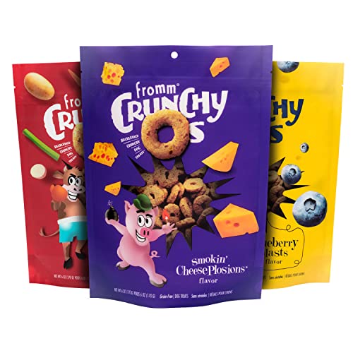Fromm Crunchy O's Dog Treat Variety Pack (Beef, Chicken, and Pork)