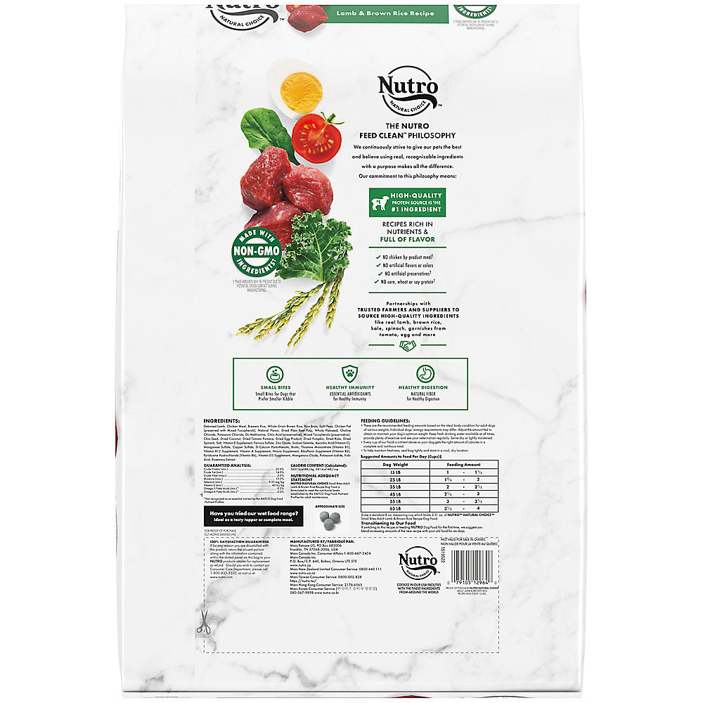 NUTRO Wholesome Essentials Adult Small Bites Lamb & Rice Recipe Dry Dog Food