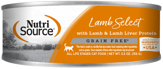 Nutrisource Grain Free Lamb and Lamb Liver Select Canned Cat Formula