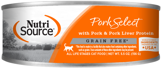 Nutrisource Grain Free Pork & Pork Liver Select Canned Cat Formula