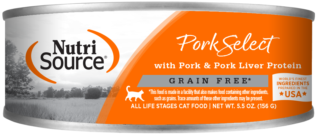 Nutrisource Grain Free Pork & Pork Liver Select Canned Cat Formula