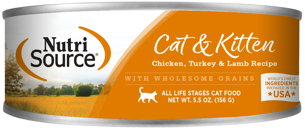 Nutrisource Chicken, Turkey and Lamb Canned Cat and Kitten Formula