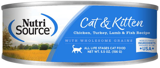 Nutrisource Chicken, Turkey, Lamb & Fish Canned Cat & Kitten Formula