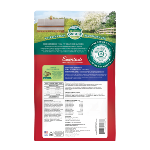 Oxbow Essentials Adult Rabbit Food