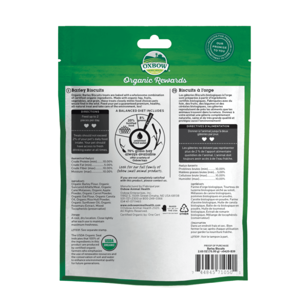 Oxbow Organic Barley Biscuits