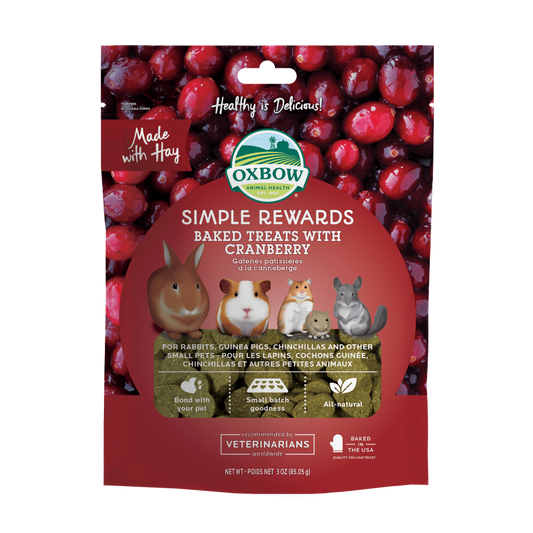 Oxbow Simple Rewards Baked Treats - Cranberry