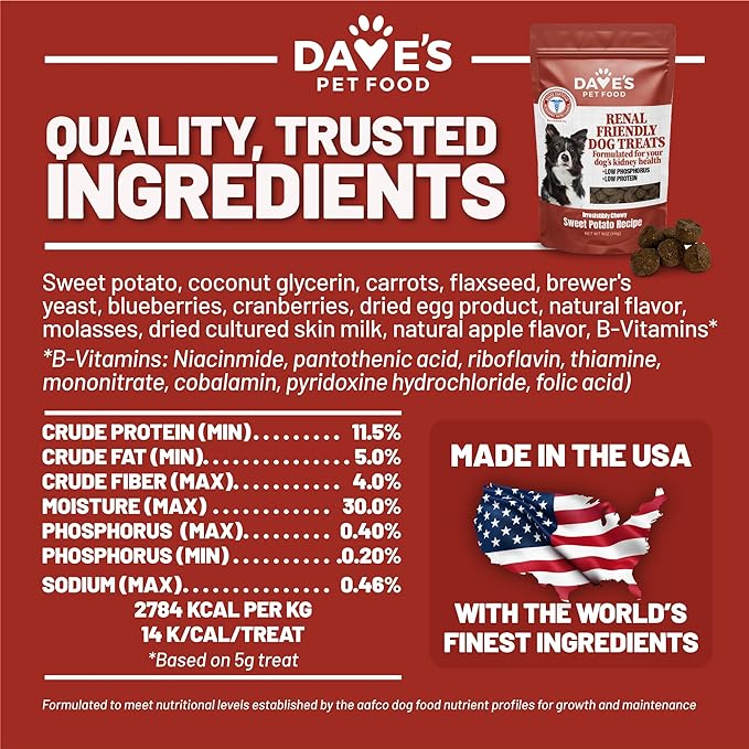 Dave's Pet Food Renal Friendly Sweet Potato Dog Treats